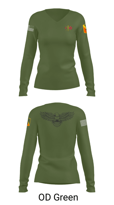 USASA BELVOIR 16372072 Women's Long Sleeve V-neck Shirt - 57
