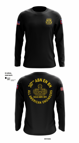 Long Sleeve Performance Shirt, 307th Airborne Engineers Battalion, , Teamtime, Team time, sublimation, custom sports apparel, team uniforms, spirit wear, spiritwear, sports uniforms, custom shirts, team store, custom team store, fundraiser sports, apparel fundraiser