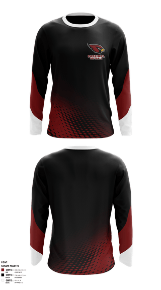 Long Sleeve Performance Shirt, Pompton Lakes Cardinals, Softball, Teamtime, Team time, sublimation, custom sports apparel, team uniforms, spirit wear, spiritwear, sports uniforms, custom shirts, team store, custom team store, fundraiser sports, apparel fundraiser