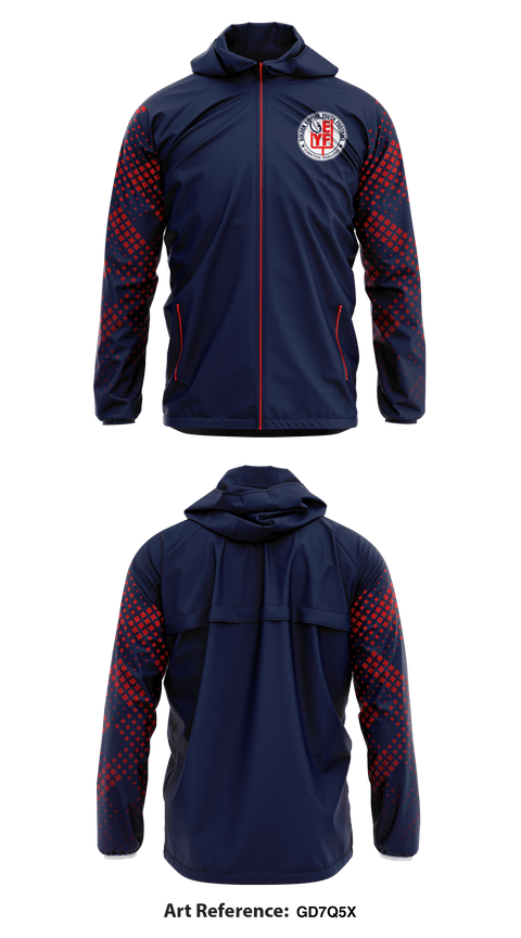 Windbreaker, Gold Empire Youth Football & Cheer, Football, Teamtime, Team time, sublimation, custom sports apparel, team uniforms, spirit wear, spiritwear, sports uniforms, custom shirts, team store, custom team store, fundraiser sports, apparel fundraiser