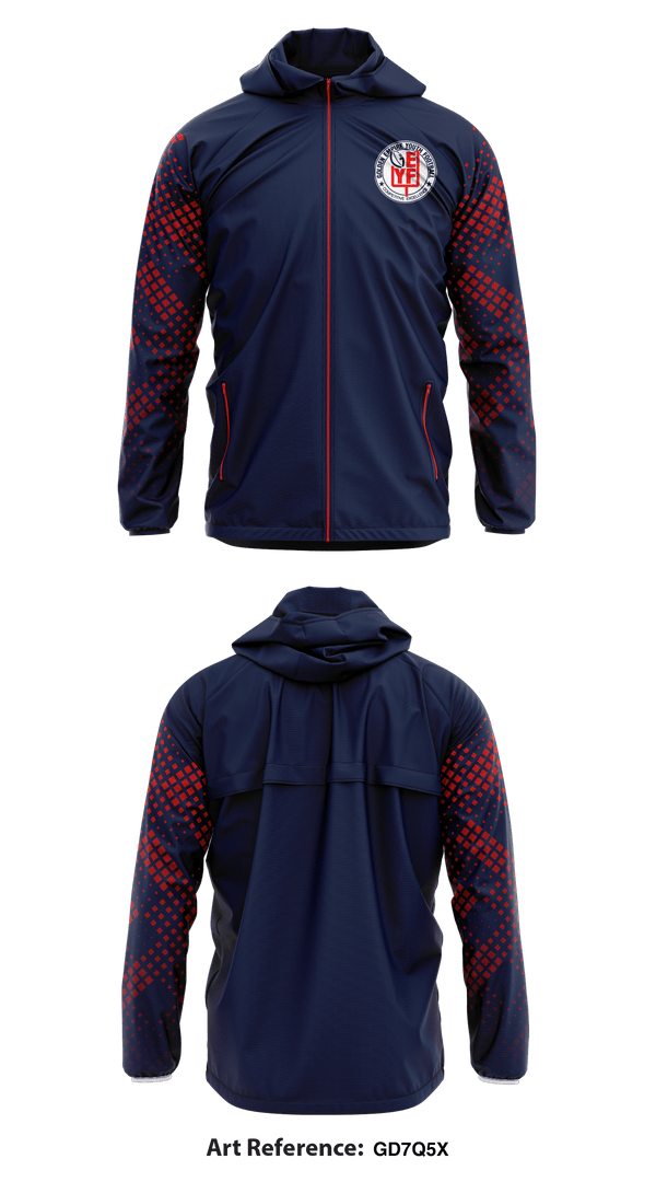 Windbreaker, Gold Empire Youth Football & Cheer, Football, Teamtime, Team time, sublimation, custom sports apparel, team uniforms, spirit wear, spiritwear, sports uniforms, custom shirts, team store, custom team store, fundraiser sports, apparel fundraiser