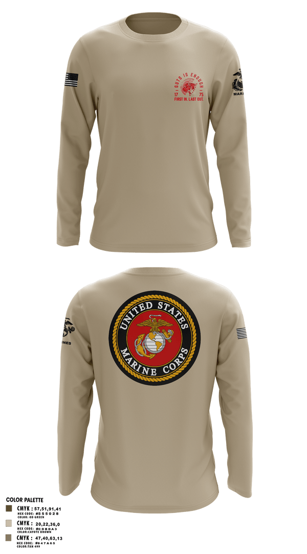 Long Sleeve Performance Shirt, Zulu 109, Marines, Teamtime, Team time, sublimation, custom sports apparel, team uniforms, spirit wear, spiritwear, sports uniforms, custom shirts, team store, custom team store, fundraiser sports, apparel fundraiser