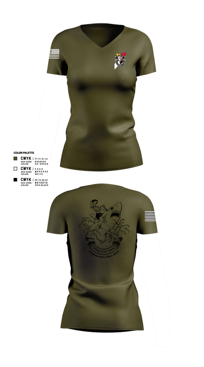 JSOTF-SOM FWD TAC 87386049 Women's Short Sleeve V-neck Shirt - 4