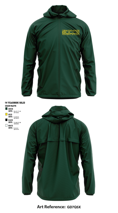 New Milford Bulls Football And Cheerleading 19489077 Windbreaker - 14
