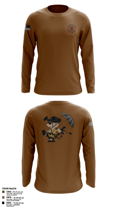 3rd Platoon, CCo, 1-508th PIR 77513198 Long Sleeve Performance Polo - 2