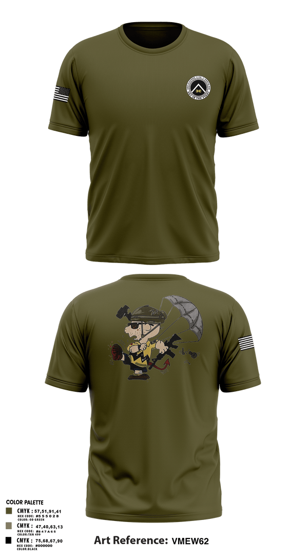 Short Sleeve Performance Shirt, 3rd Platoon, CCo, 1-508th PIR, , Teamtime, Team time, sublimation, custom sports apparel, team uniforms, spirit wear, spiritwear, sports uniforms, custom shirts, team store, custom team store, fundraiser sports, apparel fundraiser