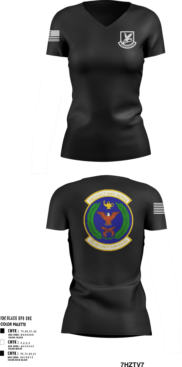 Women's Short Sleeve Vneck Shirt, 72nd SFS, Air Force, Teamtime, Team time, sublimation, custom sports apparel, team uniforms, spirit wear, spiritwear, sports uniforms, custom shirts, team store, custom team store, fundraiser sports, apparel fundraiser