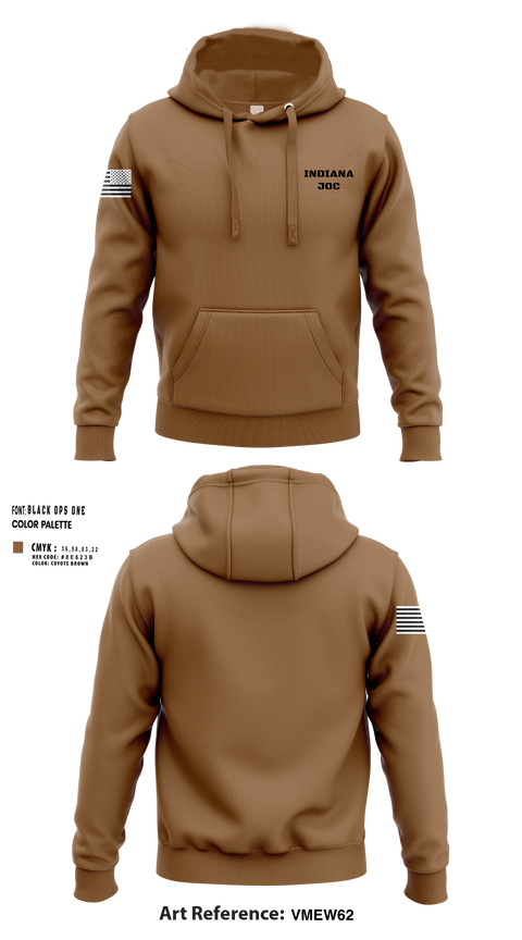 Hoodie, Indiana JOC, National Guard, Teamtime, Team time, sublimation, custom sports apparel, team uniforms, spirit wear, spiritwear, sports uniforms, custom shirts, team store, custom team store, fundraiser sports, apparel fundraiser