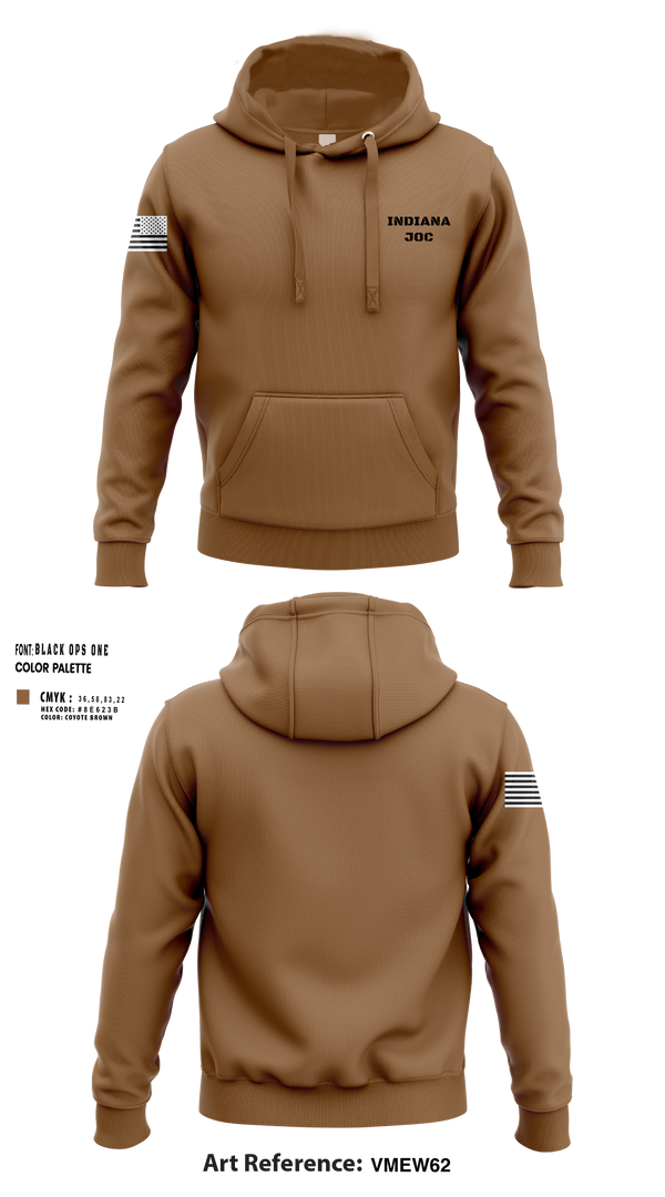 Hoodie, Indiana JOC, National Guard, Teamtime, Team time, sublimation, custom sports apparel, team uniforms, spirit wear, spiritwear, sports uniforms, custom shirts, team store, custom team store, fundraiser sports, apparel fundraiser