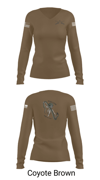 Women's Long Sleeve Vneck Shirt, Q Troop 4/278th, Army, Teamtime, Team time, sublimation, custom sports apparel, team uniforms, spirit wear, spiritwear, sports uniforms, custom shirts, team store, custom team store, fundraiser sports, apparel fundraiser