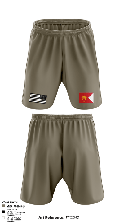 594th transportation 57328384 Athletic Shorts With Pockets - 1
