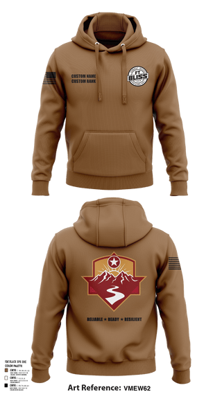 Hoodie, Fort Bliss DENTAC, Army, Teamtime, Team time, sublimation, custom sports apparel, team uniforms, spirit wear, spiritwear, sports uniforms, custom shirts, team store, custom team store, fundraiser sports, apparel fundraiser