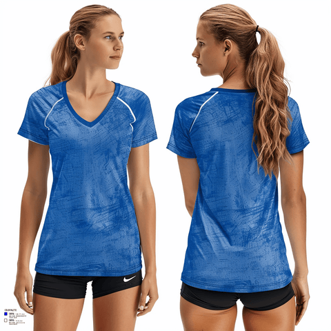 Women's Short Sleeve Vneck Shirt, Forsyth High School Volleyball, Women's Volleyball, Teamtime, Team time, sublimation, custom sports apparel, team uniforms, spirit wear, spiritwear, sports uniforms, custom shirts, team store, custom team store, fundraiser sports, apparel fundraiser