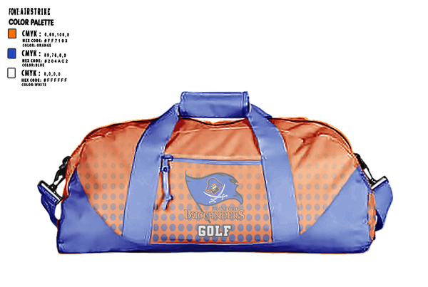 Duffle Bag, Branford Buccaneers, Golf, Teamtime, Team time, sublimation, custom sports apparel, team uniforms, spirit wear, spiritwear, sports uniforms, custom shirts, team store, custom team store, fundraiser sports, apparel fundraiser