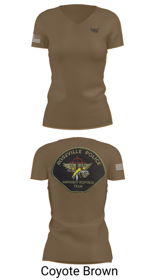 Womens Short Sleeve Vneck Shirt, Roseville E.R.T., , Teamtime, Team time, sublimation, custom sports apparel, team uniforms, spirit wear, spiritwear, sports uniforms, custom shirts, team store, custom team store, fundraiser sports, apparel fundraiser