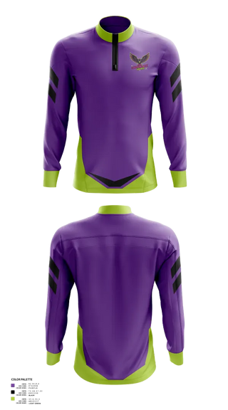 Quarter Zip Jacket, NOLA Black Hawks, Men's Basketball, Teamtime, Team time, sublimation, custom sports apparel, team uniforms, spirit wear, spiritwear, sports uniforms, custom shirts, team store, custom team store, fundraiser sports, apparel fundraiser