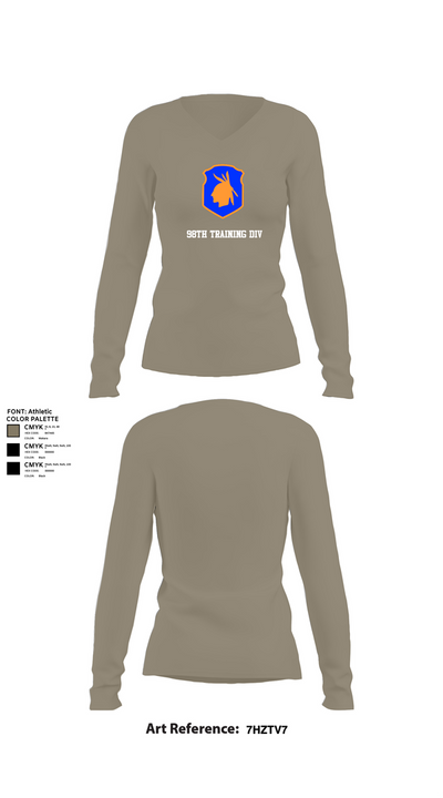 98th training div 48572159 Women's Long Sleeve V-neck Shirt - 62