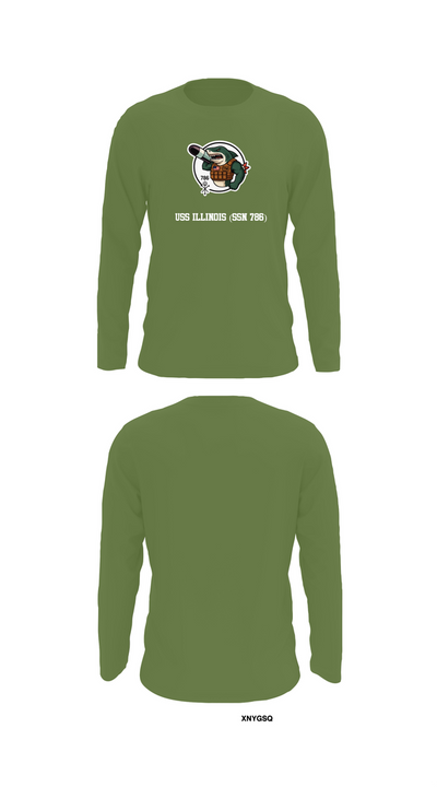 USS Illinois (SSN 786) 55868909 Long Sleeve Performance Shirt 50