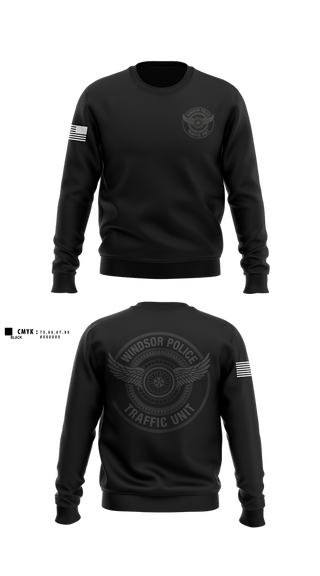Crew Neck Sweatshirt, Windsor PD Traffic Unit, Police, Teamtime, Team time, sublimation, custom sports apparel, team uniforms, spirit wear, spiritwear, sports uniforms, custom shirts, team store, custom team store, fundraiser sports, apparel fundraiser