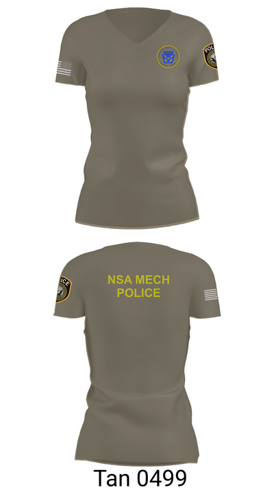 NSA Mechanicsburg 84971329 Women's Short Sleeve V-neck Shirt - 65