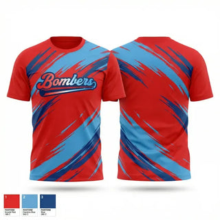 Short Sleeve Performance Shirt, NWFL BOMBERS, Baseball, Teamtime, Team time, sublimation, custom sports apparel, team uniforms, spirit wear, spiritwear, sports uniforms, custom shirts, team store, custom team store, fundraiser sports, apparel fundraiser