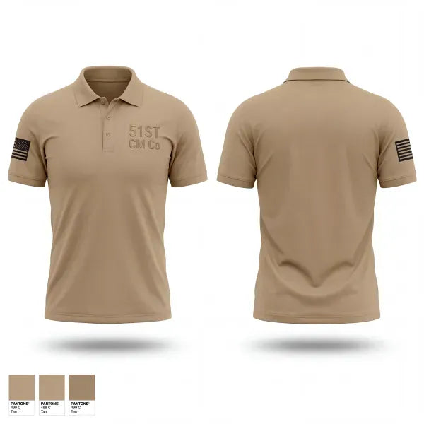 Short Sleeve Performance Polo, 51ST CM Co, Army, Teamtime, Team time, sublimation, custom sports apparel, team uniforms, spirit wear, spiritwear, sports uniforms, custom shirts, team store, custom team store, fundraiser sports, apparel fundraiser