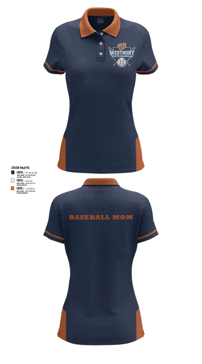 Westmont Youth Baseball 21491450 Women's Short Sleeve Performance Polo  - 5