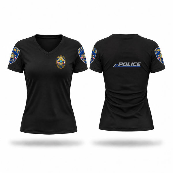 Womens Short Sleeve Vneck Shirt, GENERIC TEXAS POLICE OFFICER, Police, Teamtime, Team time, sublimation, custom sports apparel, team uniforms, spirit wear, spiritwear, sports uniforms, custom shirts, team store, custom team store, fundraiser sports, apparel fundraiser