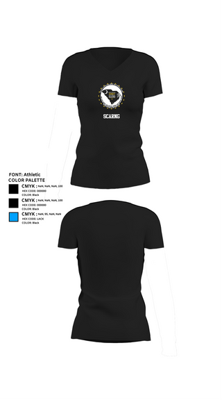 Womens Short Sleeve Vneck Shirt, Scarng, National Guard, Teamtime, Team time, sublimation, custom sports apparel, team uniforms, spirit wear, spiritwear, sports uniforms, custom shirts, team store, custom team store, fundraiser sports, apparel fundraiser