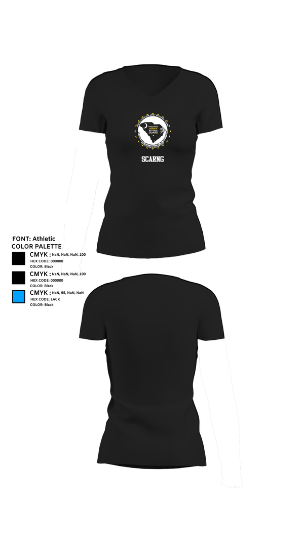 Womens Short Sleeve Vneck Shirt, Scarng, National Guard, Teamtime, Team time, sublimation, custom sports apparel, team uniforms, spirit wear, spiritwear, sports uniforms, custom shirts, team store, custom team store, fundraiser sports, apparel fundraiser