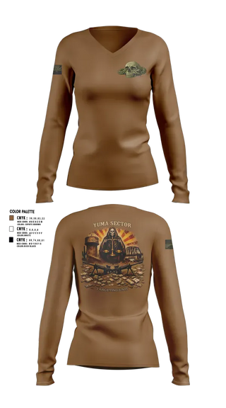Womens Long Sleeve Vneck Shirt, Sector Intelligence Unit, Police, Teamtime, Team time, sublimation, custom sports apparel, team uniforms, spirit wear, spiritwear, sports uniforms, custom shirts, team store, custom team store, fundraiser sports, apparel fundraiser