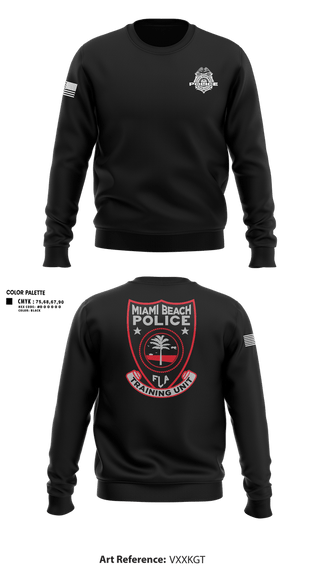 Crew Neck Sweatshirt, Miami Beach Police Department Training Unit, Police, Teamtime, Team time, sublimation, custom sports apparel, team uniforms, spirit wear, spiritwear, sports uniforms, custom shirts, team store, custom team store, fundraiser sports, apparel fundraiser