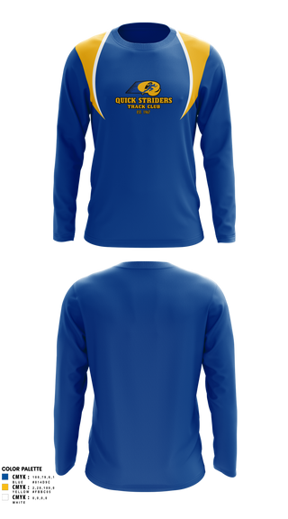 Long Sleeve Performance Shirt, Quick Striders, Track & Field, Teamtime, Team time, sublimation, custom sports apparel, team uniforms, spirit wear, spiritwear, sports uniforms, custom shirts, team store, custom team store, fundraiser sports, apparel fundraiser