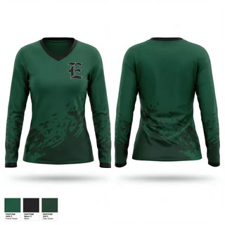 Womens Long Sleeve Vneck Shirt, Everett Youth Hockey, Ice Hockey, Teamtime, Team time, sublimation, custom sports apparel, team uniforms, spirit wear, spiritwear, sports uniforms, custom shirts, team store, custom team store, fundraiser sports, apparel fundraiser