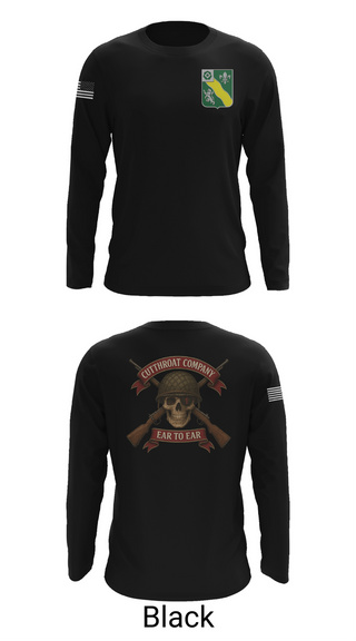 Long Sleeve Performance Shirt, Cutthroat Company 1-63 AR, Army, Teamtime, Team time, sublimation, custom sports apparel, team uniforms, spirit wear, spiritwear, sports uniforms, custom shirts, team store, custom team store, fundraiser sports, apparel fundraiser