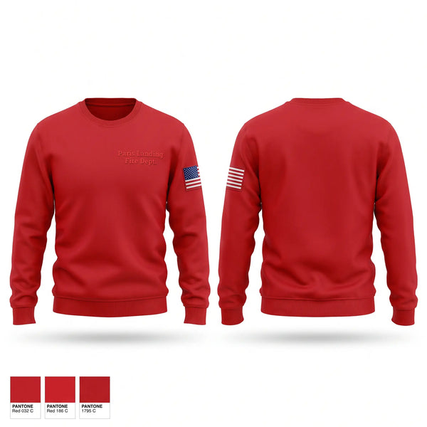 Crew Neck Sweatshirt, Paris Landing Fire Dept, Fire Department, Teamtime, Team time, sublimation, custom sports apparel, team uniforms, spirit wear, spiritwear, sports uniforms, custom shirts, team store, custom team store, fundraiser sports, apparel fundraiser