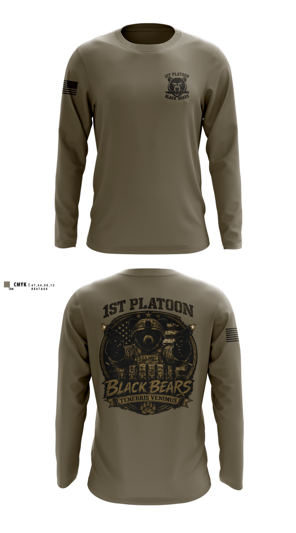 Long Sleeve Performance Shirt, 1ST PLT, 94MP, Army, Teamtime, Team time, sublimation, custom sports apparel, team uniforms, spirit wear, spiritwear, sports uniforms, custom shirts, team store, custom team store, fundraiser sports, apparel fundraiser