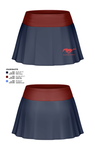 Skort, Tulare Western Mustangs, Tennis, Teamtime, Team time, sublimation, custom sports apparel, team uniforms, spirit wear, spiritwear, sports uniforms, custom shirts, team store, custom team store, fundraiser sports, apparel fundraiser
