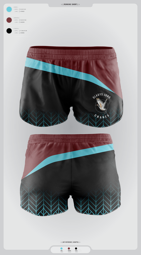 Womens Shorts, Cranes, Spirit Store, Teamtime, Team time, sublimation, custom sports apparel, team uniforms, spirit wear, spiritwear, sports uniforms, custom shirts, team store, custom team store, fundraiser sports, apparel fundraiser