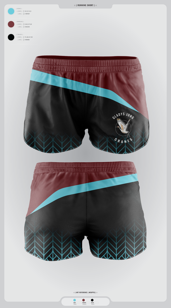 Womens Shorts, Cranes, Spirit Store, Teamtime, Team time, sublimation, custom sports apparel, team uniforms, spirit wear, spiritwear, sports uniforms, custom shirts, team store, custom team store, fundraiser sports, apparel fundraiser