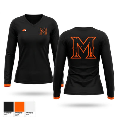 Montville Soccer 56280893 Women's Long Sleeve V-neck Shirt - 1