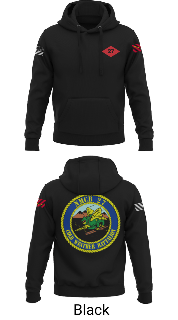 Hoodie, NMCB  27, Navy, Teamtime, Team time, sublimation, custom sports apparel, team uniforms, spirit wear, spiritwear, sports uniforms, custom shirts, team store, custom team store, fundraiser sports, apparel fundraiser