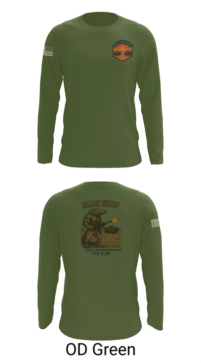 4th Assault Amphibian Battalion, Company B 82284637 Long Sleeve Performance Shirt 46