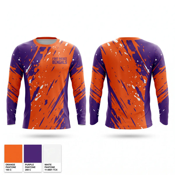Long Sleeve Performance Shirt, Fort Pierce Bengals, , Teamtime, Team time, sublimation, custom sports apparel, team uniforms, spirit wear, spiritwear, sports uniforms, custom shirts, team store, custom team store, fundraiser sports, apparel fundraiser