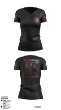 Cu blood&moon Women's Short Sleeve V-neck Shirt - 5