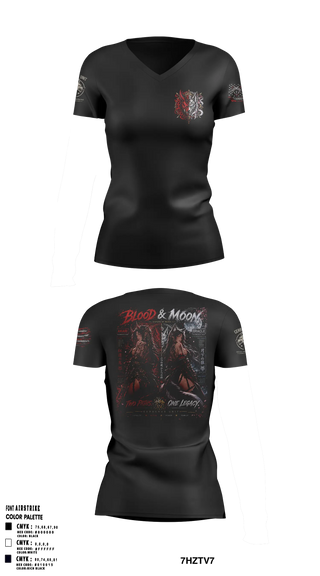Womens Short Sleeve Vneck Shirt, Cu blood&moon, E-Sports, Teamtime, Team time, sublimation, custom sports apparel, team uniforms, spirit wear, spiritwear, sports uniforms, custom shirts, team store, custom team store, fundraiser sports, apparel fundraiser