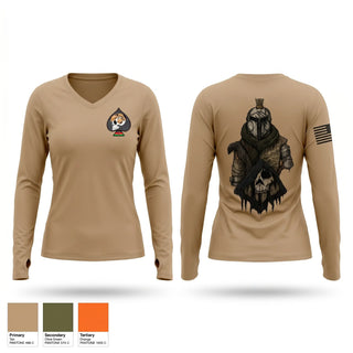 Womens Long Sleeve Vneck Shirt, C-Co 1-124 IN, National Guard, Teamtime, Team time, sublimation, custom sports apparel, team uniforms, spirit wear, spiritwear, sports uniforms, custom shirts, team store, custom team store, fundraiser sports, apparel fundraiser