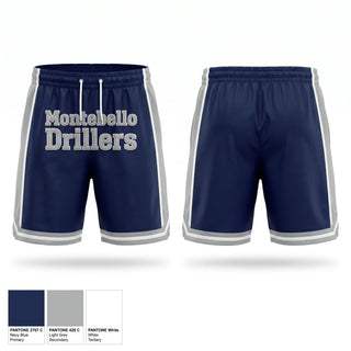 Athletic Shorts With Pockets, Montebello Drillers, Baseball, Teamtime, Team time, sublimation, custom sports apparel, team uniforms, spirit wear, spiritwear, sports uniforms, custom shirts, team store, custom team store, fundraiser sports, apparel fundraiser