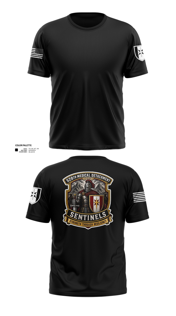 Old School Cotton Feel Shirt, 528th MED DET COSC, Army, Teamtime, Team time, sublimation, custom sports apparel, team uniforms, spirit wear, spiritwear, sports uniforms, custom shirts, team store, custom team store, fundraiser sports, apparel fundraiser