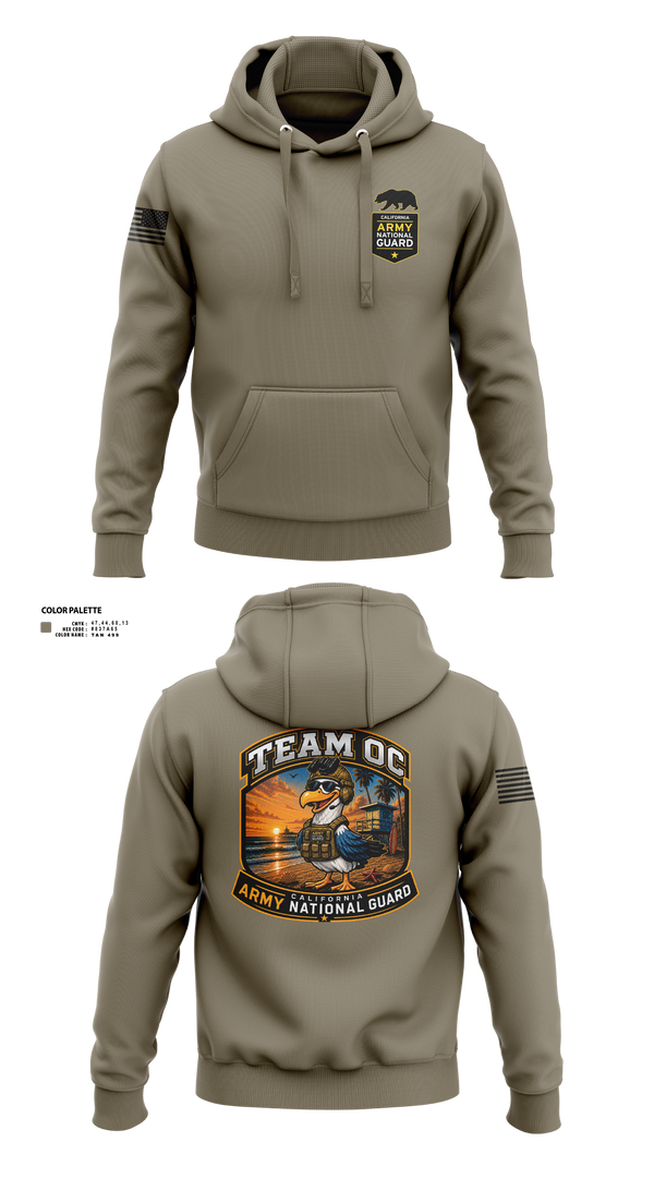 Hoodie, TEAM OC, National Guard, Teamtime, Team time, sublimation, custom sports apparel, team uniforms, spirit wear, spiritwear, sports uniforms, custom shirts, team store, custom team store, fundraiser sports, apparel fundraiser
